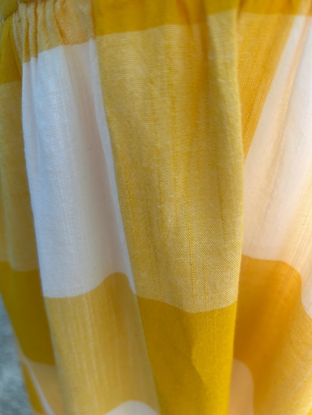 Yellow and White Gingham Midi Sundress - Picture 3 of 3